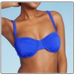 Wild Fable Royal Blue Underwire Bikini Top With Removable Padding Small